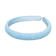 Slim Beaded Hairbrace - Clear Blue Sky