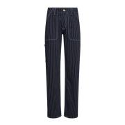 Utility-inspirerte Stripete Jeans