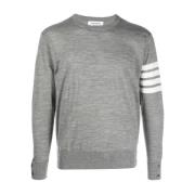 Grå 4-Bar Crew Neck Jumper