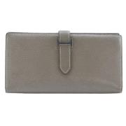 Pre-owned Beige skinn Hermes lommebok