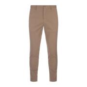 Brun Slim-Fit Stretch Bomullsbukser