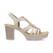 Beige Casual Flate Sandaler Kvinner