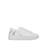 Hvite Skinn Sneakers Kvinner Italia