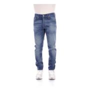 Denim Jeans med Logo Baklomme