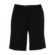 Premium Svart Piquet Bermuda Shorts