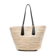 Beige Voyager Tote Bag