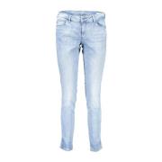 Blå Skinny Bomull Jeans