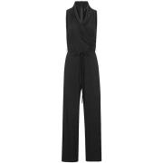 Elegant Svart Viskose Jumpsuit