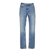 Baggy Jeans Straight Cut Blue Washed