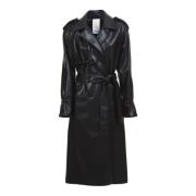 Vegansk Svart Trench Coat