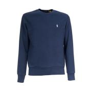 Bomull Crewneck Sweatshirt med Brodert Logo