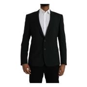 Blå Notch Kåpe Blazer Slim Fit