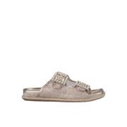 Sandaler med glitrende mesh