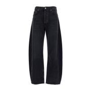 Svart Luna Pieced Bomull Jeans