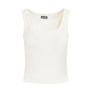 Hvit Gros Grain Tank Top