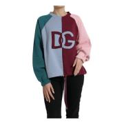 Logo Crewneck Cotton Sweater Multicolor