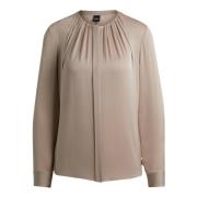 Silke Slim-fit Beige Bluse