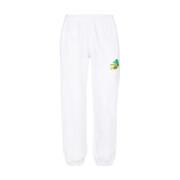 Bomull Logo Sweatpants med Elastisk Midje