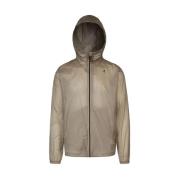 Kort Herrejakke i Cleon Nylon Ripstop - Beige Taupe