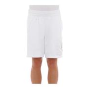 Hvit Regular Fit Bomullsshorts