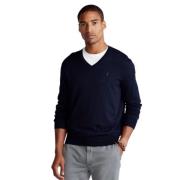 Slim Fit Merinoull V-Hals Genser