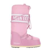 Ikonisk Rosa Nylon Moon Boot