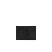 Svart Pebbled Skinn Clutch