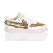 Beige Gold Sneakers Kvinner Sko