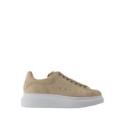 Beige Skinn Oversized Sneakers