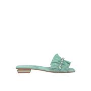 Sandaly Ruffle Flat