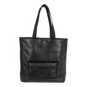 Noir Shopping Bag med Vlogo Patch