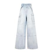 Lys Blå Transformer Baggy Jeans