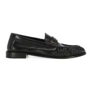 Svart Skinn Loafer Sko Ss22