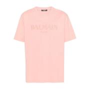 Lakse Rosa Logo Brodert Jersey Tee