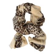 Leopard Print Scarf Leo Bordo Nudo