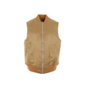 Beige Bomberjakke Oversize Sateng