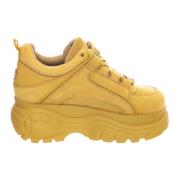 Gule Skinn Plateau Sneakers for Kvinner