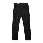 Mørk Blå Five-Pocket Denim Jeans