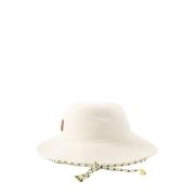 Beige Bomull Bucket Hat