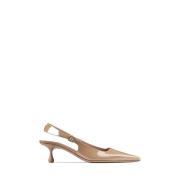 Patent Skinn Slingback Drop Hæl