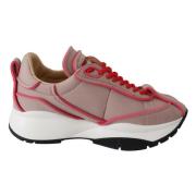 Elegant Polstret Sneakers i Ballettrosa