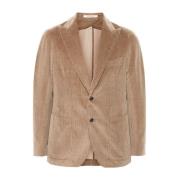 Corduroy Blazer Peak Revers Brun