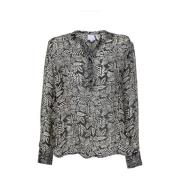 Vakker Georgette Bluse med Print