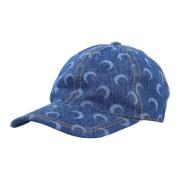 Måne Denim Baseball Cap Lys Blå