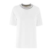 Lurex Crew Neck Lomme T-skjorte