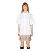 Brodert Button-Up Skjorte