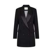 Sort Tailor Smocking Blazer Kjole