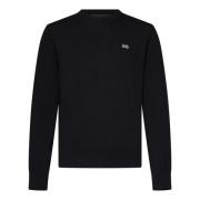 Sort Crew Neck Logo Sweatshirt