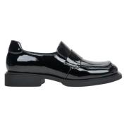 Kvinner Svarte Patentlær Loafers Er00113590