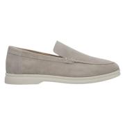 Kvinner Lysegrå Naturlig Velour Loafers Er00113368